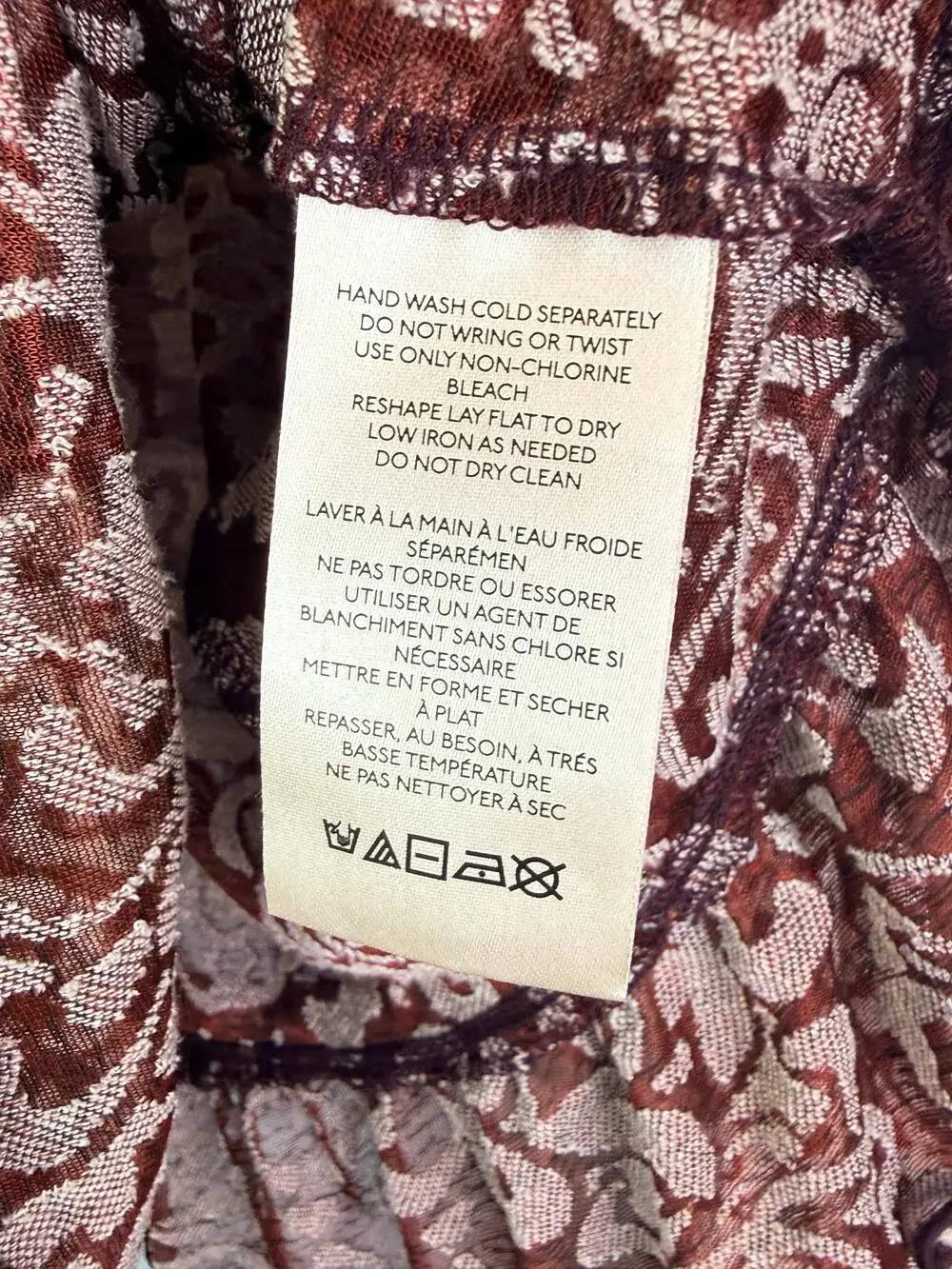 Anthropologie Blouse Womens Medium Brown Floral Cropped Puff Sleeve Boho Top
